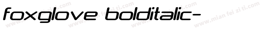 foxglove bolditalic字体转换